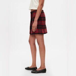 GAP Red and Black Plaid Mini Skirt